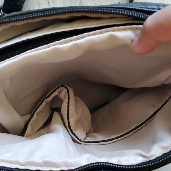 Black Faux Leather Crossbody Bag - Picture 8 of 15